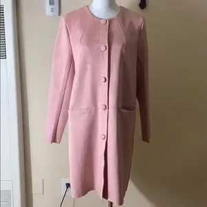 Solitaire Jackets Coats Solitaire Faux Suede Long Button